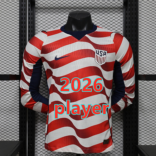 United States Home Player Long 32 Teams Jersey S-2XL 32