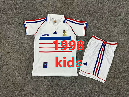 France Away Retro Kids Jersey+shorts Kit 16 -28