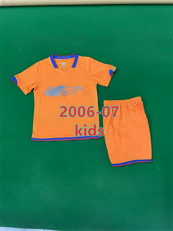 06-07 Barcelona Away Retro Kids Jersey+shorts Kit 16 -28