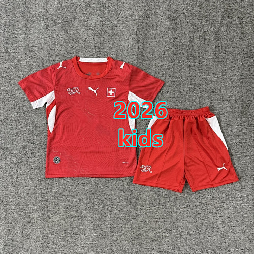 Switzerland Home Kids Jersey+shorts Kit 16 -28