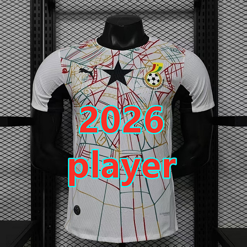 Ghana Home Player Version Jersey S-2XL