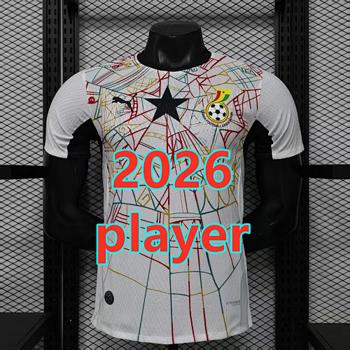 Ghana Home Player Version Jersey S-2XL