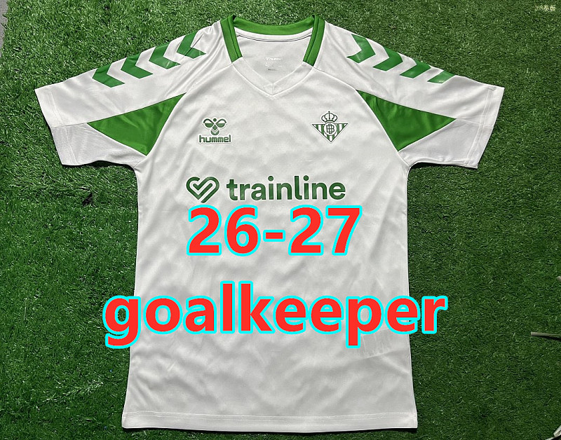 26-27 Real Betis Goalkeeper Fans Version Jersey S-4XL