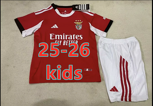 25-26 Benfica Home Kids Jersey+shorts Kit 16 -28