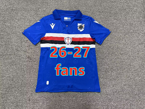 26-27 Sampdoria Home Fans Without Sponsor S-4XL