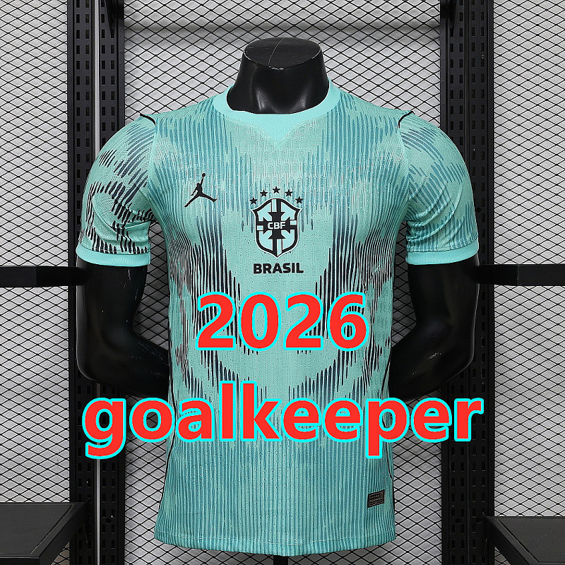 Brazil Goalkeeper Player Jersey S-2XL