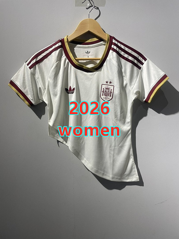 Spain Away Women With 2 Stars Slash Jersey S-2XL 2