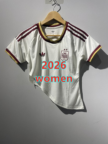 Spain Away Women With 2 Stars Slash Jersey S-2XL 2