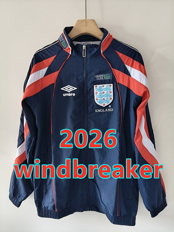 England Retro Embroidery Windbreaker S-2XL