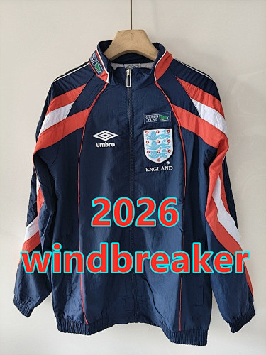 England Retro Embroidery Windbreaker S-2XL
