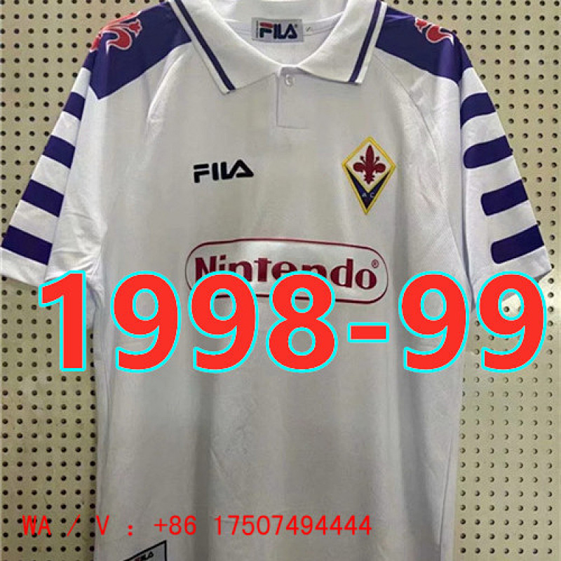 Fiorentina Retro TopThai Quality Away Jersey S-2XL