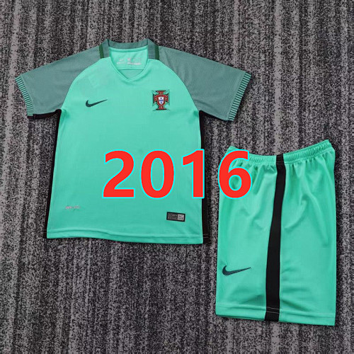 Portugal Away Retro Kids Jersey+shorts Kit 16 -28