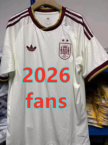 Spain Away Fans With 2 Stars Jersey S-4XL 2