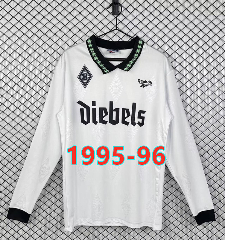 Monchengladbach Home Retro Long Sleeve Jersey S-2XL