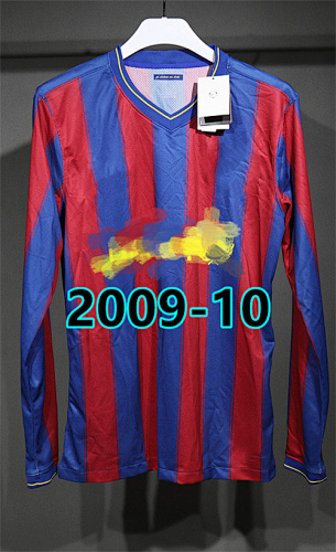 Barcelona Retro Home Player Long Jersey S-2XL