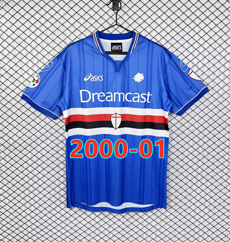 Sampdoria Home Retro Fans Version Jersey S-2XL
