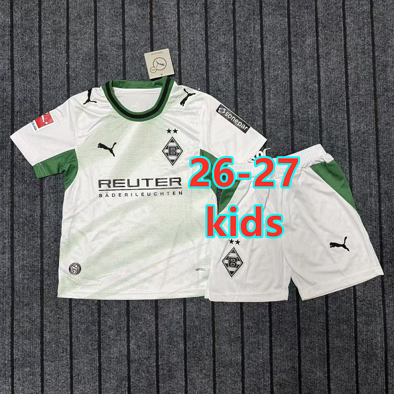26-27 Monchengladbach Home Kids Jersey+shorts Kit 16 -28