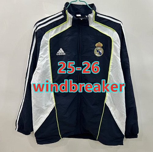 25-26 Real Madrid Embroidery Windbreaker S-2XL