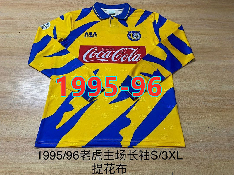 Tigres Uanl Home Retro Long Sleeve Jersey S-3XL