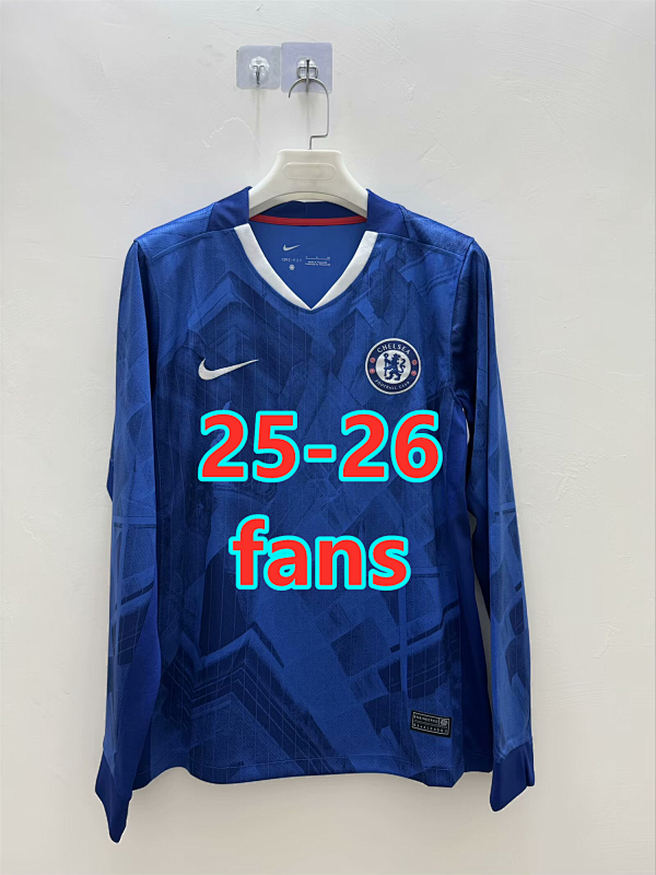 Epl& Ucl 25-26 Chelsea Home Fans Version Long Jersey S-2XL