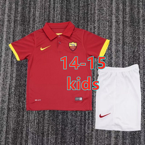 14-15 Roma Home Kids Retro Jersey+shorts Kit 16 -28