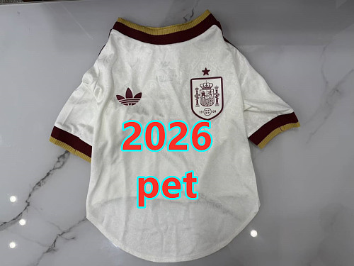 Spain Away Pet Jersey S-2XL