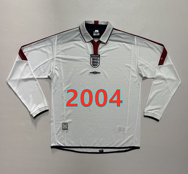 England Home Retro Long Jersey S-2XL