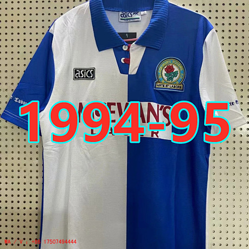 Blackburn Rovers Retro TopThai Quality Home Jersey S-2XL