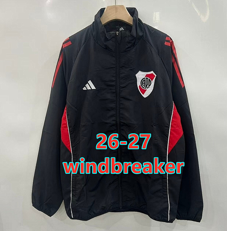 26-27 River Plate Embroidery Windbreaker S-2XL