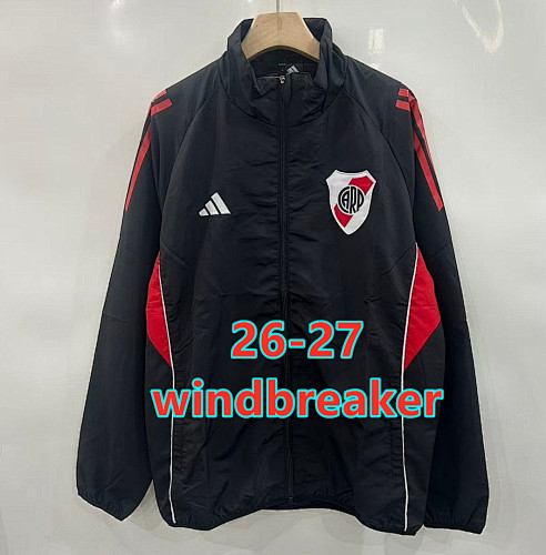 26-27 River Plate Embroidery Windbreaker S-2XL