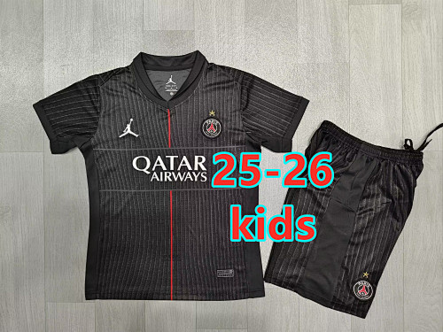 Balenciaga Fifa 25-26 Paris Psg 5th Kids Jersey+shorts Kit 16 -28