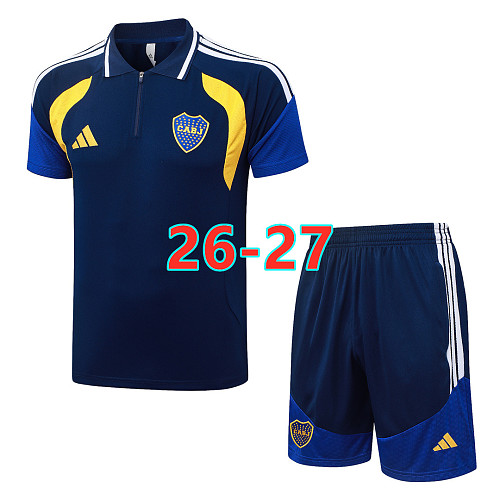 26-27 Boca Juniors Polo Short Sleeve Tracksuit S-2XL Polo