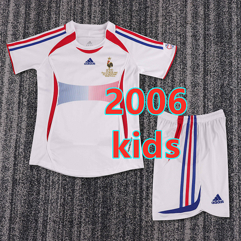 France Away Retro Kids Jersey+shorts Kit 16 -28