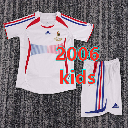France Away Retro Kids Jersey+shorts Kit 16 -28