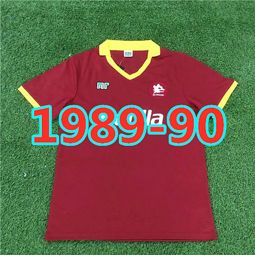 Roma Retro1989-90 TopThai Quality Home Jersey S-2XL