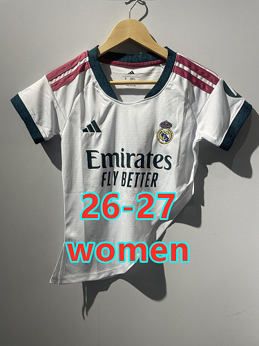 26-27 Real Madrid Home Women Backslash Jersey S-2XL