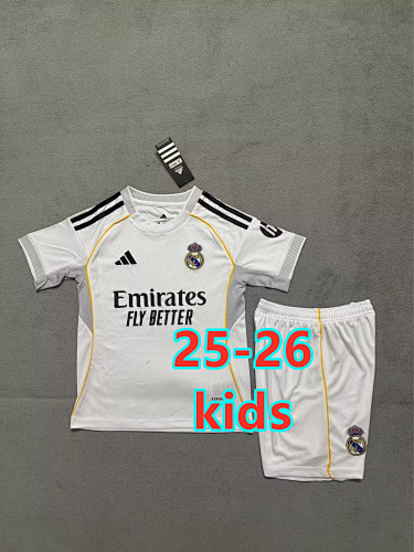 Fifa 25-26 Real Madrid Home Kids Jersey+shorts Kit 16 -28