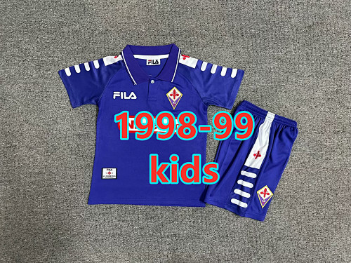 Fiorentina Home Retro Kids Jersey+shorts 16 -28
