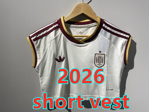 Spain Away Women With 1 Stars Short Vest S-2XL 1