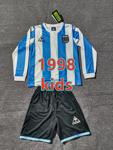 Argentina Home Kids Retro Long+shorts Kit 16 -28