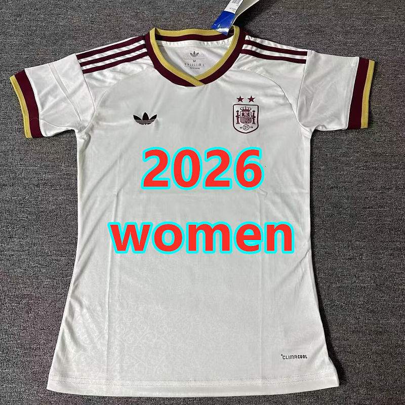 Spain Away Women With 2 Stars Jersey S-4XL 2