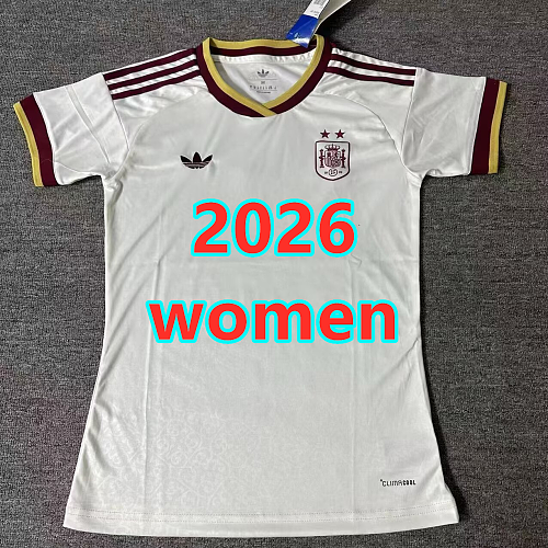 Spain Away Women With 2 Stars Jersey S-4XL 2
