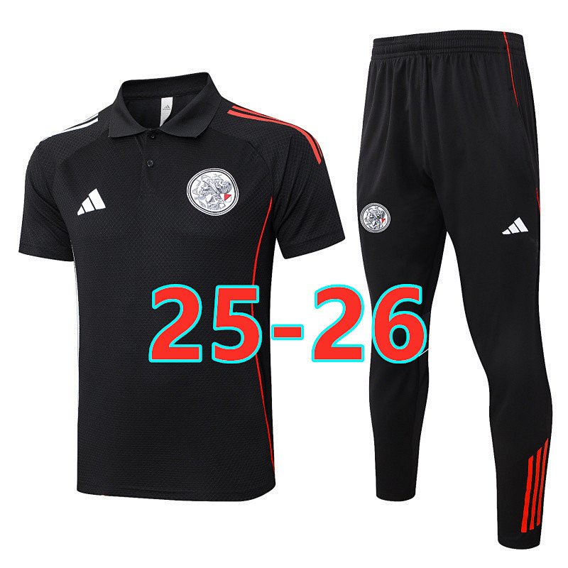 25-26 Ajax Polo Short Sleeve Tracksuit S-2XL Polo