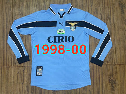 Lazio Home Fans Version Retro Long Sleeve Jersey S-2XL