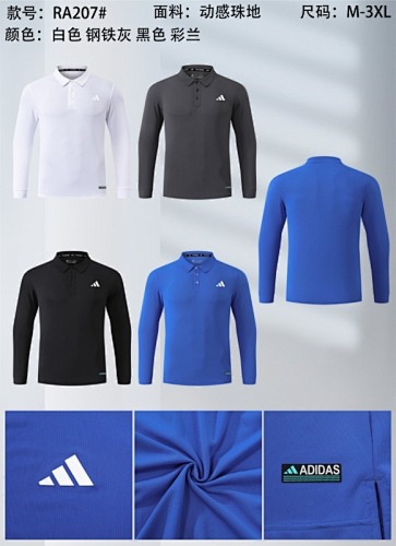 Adidas 25-26 A-D Long Sleeve Polo Jersey M-3XL Polo