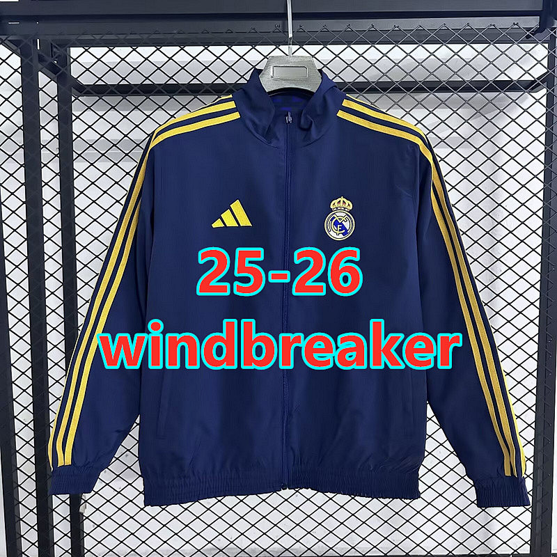 25-26 Real Madrid Reversible Windbreaker S-2XL