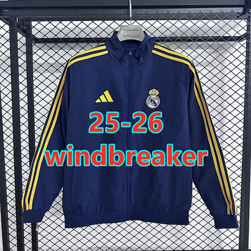 25-26 Real Madrid Reversible Windbreaker S-2XL