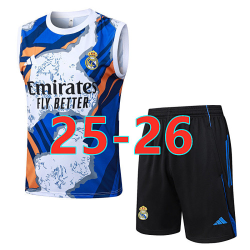 25-26 Real Madrid Short Sleeve Vest Tracksuit S-2XL