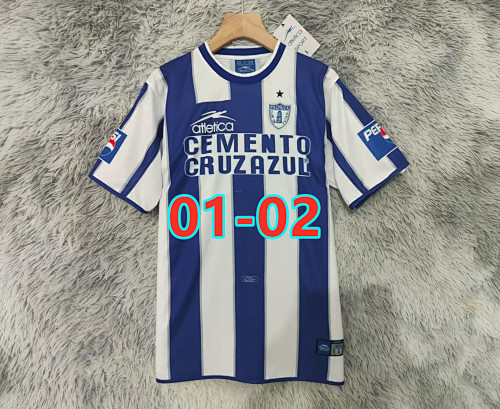 01-02 Pachuca Home Retro Jersey S-2XL