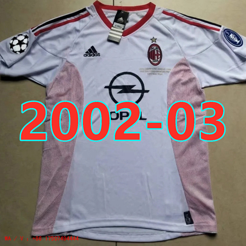 AC Milan Retro TopThai Quality Away Jersey S-2XL AC